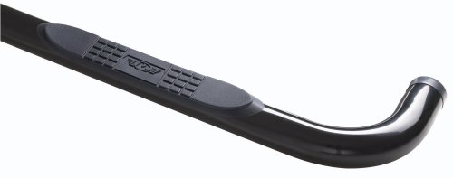 Rampage High Endurance Side Nerf Bars Steps Black Powder Coat Toyota Tacoma 2001 to 2004 Double Cab (Straight Bars w/Slight Bed on Ends)