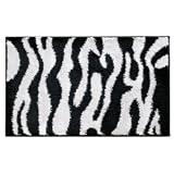 InterDesign Zebra Rug Black/White 16910