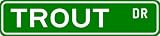 TROUT Street Sign ~ Fishing ~ Great Fish Sign for your Lodge, Gameroom, Basement, Garage, Barn