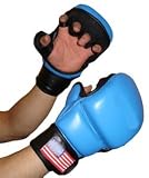 new mma sparring gloves in leather heavy padded weight 7oz to 8oz