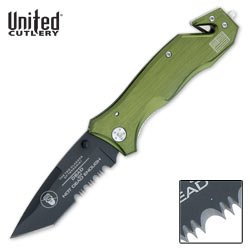 United Cutlery Dead Not Dead Enough Folding Knife with Clip, Green