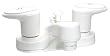 Phoenix 4" Lavatory Faucet with Exposed Diverter - White Finish