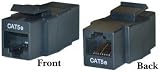CAT5E, RJ45 Inline Keystone Coupler, Black Color