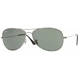 Ray Ban Rb3362 Cockpit Gunmetal Frame Green Polarized Lens Metal Sunglasses - 56mm