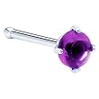 Amethyst Cubic Zirconia Nose Bone