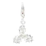 Les Poulettes Jewels - Charms for Bracelets - Sterling Silver Holly Leaves