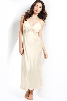 Autograph Pure Silk Floral Lace Long Nightdress