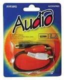 6 Inch 1-RCA Female To 2-RCA Male Y Audio Cable