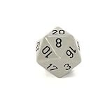 Chessex Opaque 16mm d20 Dice, Dark Grey with black numbers