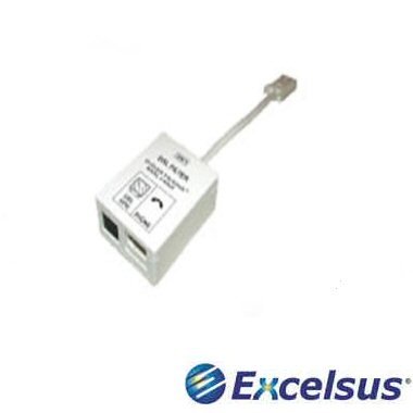 Childrens Toyshop  Computer : 2 x Excelsus Professional Z-420UK-A - In-Line ADSL Micro Filter for ADSL DSL Router / Modem suitable for BT Broadband, Tiscali and all other major operators requiring filters on your sockets. [2 PACK]