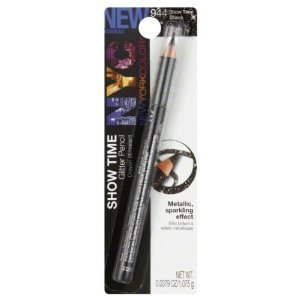 N.Y.C Glitter Liner Pencil Showtime Black (Pack of 2)
