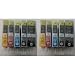 10 komp. Drucker Patronen mit Chip f�r Canon, ersetzt PGI-525BK CLI-526BK CLI-526C CLI-526M CLI-526Y, 2 x schwarz 525BK 2 x schwarz 526BK 2 x blau 526C 2 x rot 526M 2 x gelb 526Y