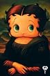 Betty Boop Mona Lisa Refrigerator Magnet