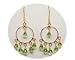 18 Kt 8.30 ct Peridot Briolette Dangle Hoops title=