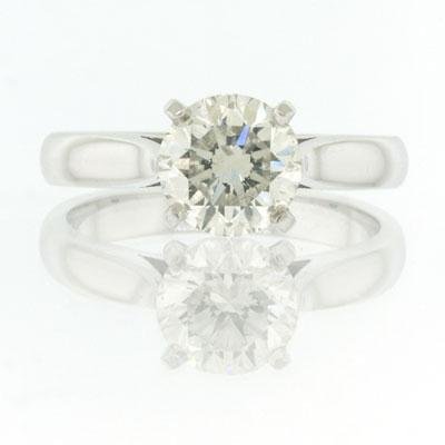 1.51ct Round Brilliant Cut Diamond Engagement 