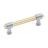 Amerock Chrome and Brass Insert Pulls 4-pk.