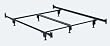 Elite Holly-Matic Heavy Duty Queen Size Bed Frame with Headboard/Footboard Attachment 6 Legs and 2 Part Glide By Hollywood Bed Frame