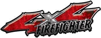 Wicked Series 4x4 Truck Firefighter Edition Decals in Inferno Red