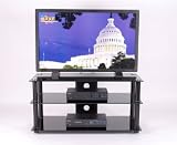 Review Stacks and Stacks TVM-020 B / 42 Inch Plasma TV Stand Black Tempered Glass (Black Glass and Metal) (20