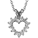Platinum Diamond Heart Necklace (GH Color, SI1 Clarity, 1/5 Cttw)