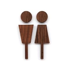 Hacoa トイレサイン Toilet sign-W ウォールナット H190-W