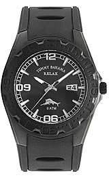 Tommy Bahama RELAX Men s RLX1145 Beach Comber Triple Black Rotating Bezel WatchB005LCS7YS 