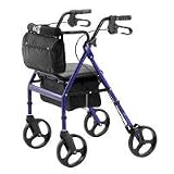 Hugo Elite Rolling Walker, Folding Walker, Independent Mobility Aid, Walking Aid, with Built-in Seat, Cupholder, Lots More Storage!