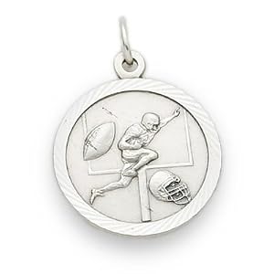 Sterling Silver 3 4 Round Football Player