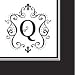 Monogram Cocktail Napkin - Q