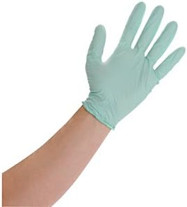 Atlantic Safety Products Aloe Power Nitrile Glove (Green, Medium) - Box of 100