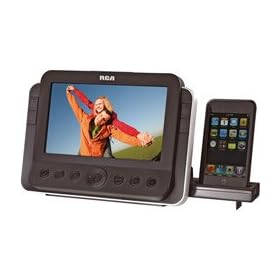 RCA RC85i Docking Alarm Clock with 7-Inch Display for Photos and Video for iPod iPhone
