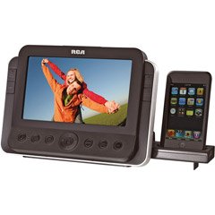 RCA RC85i Docking Alarm Clock with 7-Inch Display for Photos and Video for iPod/iPhone