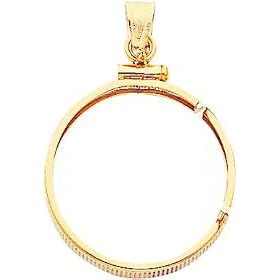 14K Gold Screw Top Bezel for 1/4oz American Eagle Coin