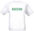 BARCELONA - GREEN LETTERING - City-series - White T-shirt