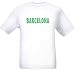 BARCELONA - GREEN LETTERING - City-series - White T-shirt