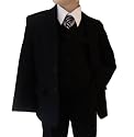 5tlg Kinderanzug,Kommunionsanzug Nick uni Schwarz Gr.80 bis 152/158