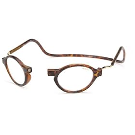 CliC Classic Tortoise Adjustable Front Connect Ready Reader, 2.50
