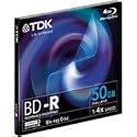 TDK BD-R50JC4EB BD-R 4x 50GB Blu-ray Disc Jewel Case