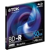 TDK BD-R50JC4EB BD-R 4x 50GB Blu-ray Disc Jewel Case