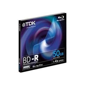 TDK BD-R50JC4EB BD-R 4x 50GB Blu-ray Disc Jewel Case