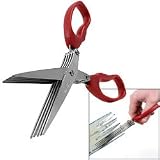 New Trademark Multi-Blade Shredding Scissor Paper Shredder. One handle with 5 Pairs Of Stainless Steel Blades