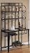 4-Shelf Stained Glass Design BAKERS RACK with Wine Rack and Glass Holder