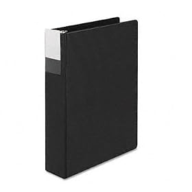 Heavy-Duty Binder With 4 Round Rings, 2 Capacity, Black
