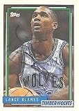 Lance Blanks, Minnesota Timberwolves, 1992 Topps Autographed Card