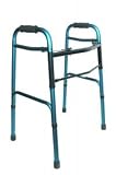 Blue Frost Two-Button Release Aluminum Folding Walker