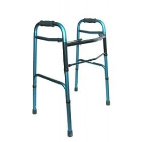 Blue Frost Two-Button Release Aluminum Folding Walker