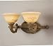 Kitchen & Housewares : 2 Lt Wall Sconce, Claret finish, Mocha swirl glass