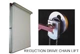 14 X 14 White Manual Push Up Roll Up Door With 4:1 Reduction Drive Chain