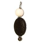 Dolomite Pendant 02 Stone Lava Rhodonite White Black Crystal Healing 3.2