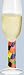 Kitchen & Housewares : Champagne Glass, Navaja, Color Checked Stem w/ Napkin. Designer Embossed Stem Champagne Glass Goblet